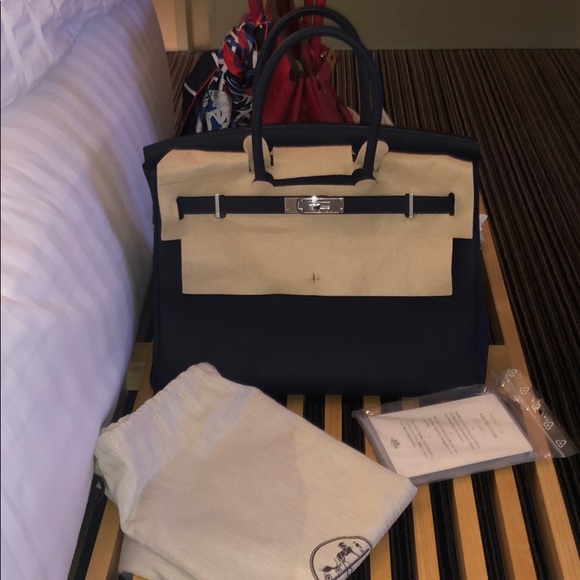 ⚠️ Extra Pics of HERMES Birkin 35 Blue Nuit photos - Picture 5 of 8